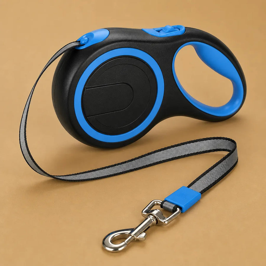 Laisse rétractable chien - 8m nylon jusqu'à 50 kg 5 coloris