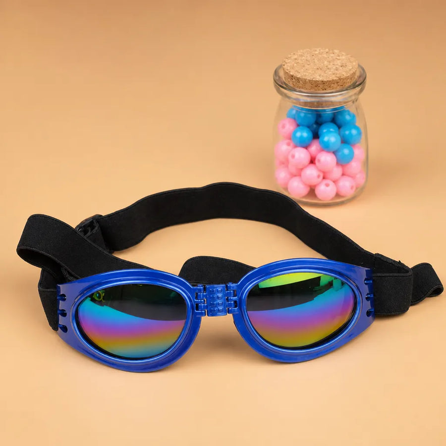 Lunette de soleil pour chien pliable - Double sangle 6 coloris