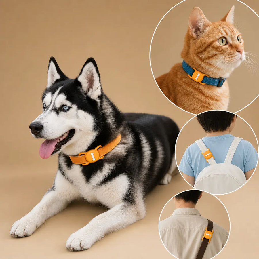 Collier AirTag pour chien - Housse silicone pour tracker