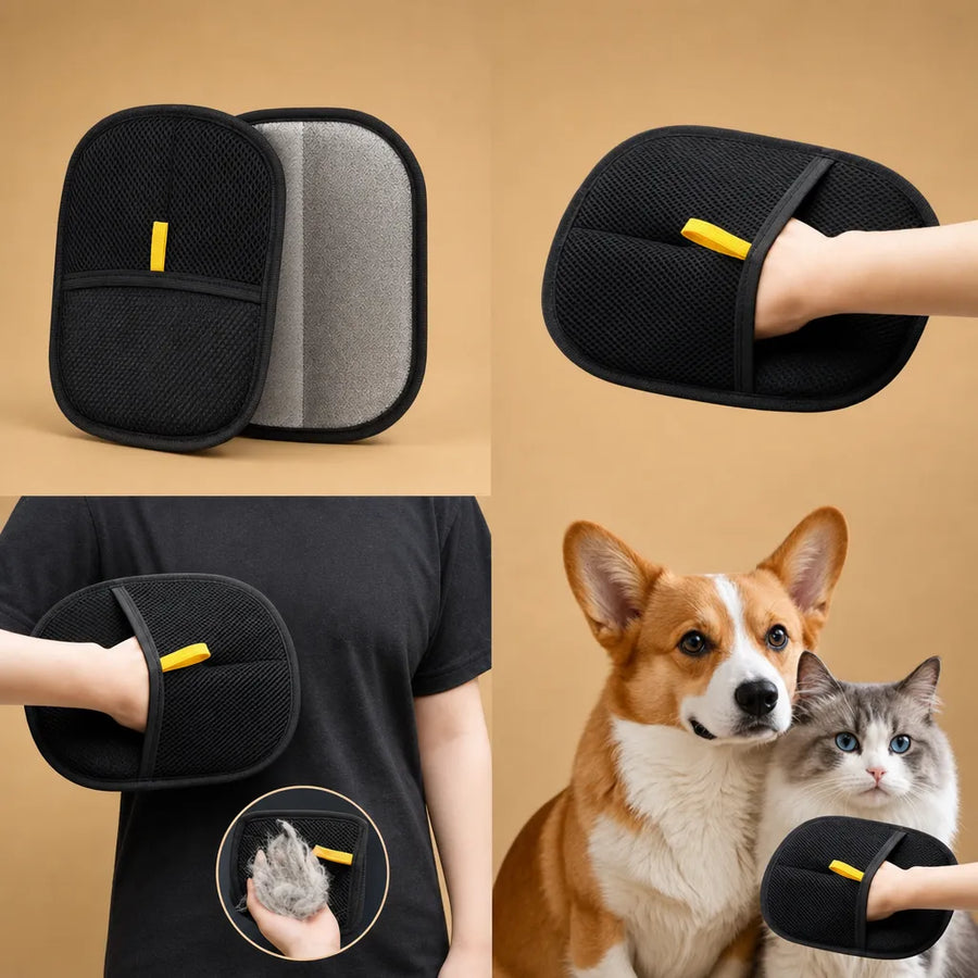 Gant anti-poils électrostatique - Réutilisable, chien et chat