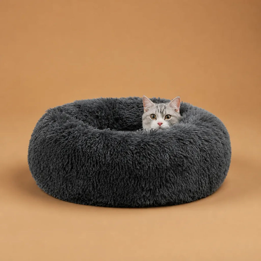 Panier en peluche pour chien rond et ultra-doux - 6 tailles