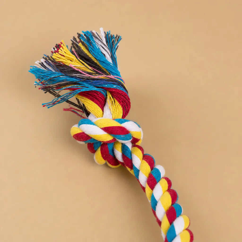 Corde jouet pour chien en coton tressé - Tailles S et L