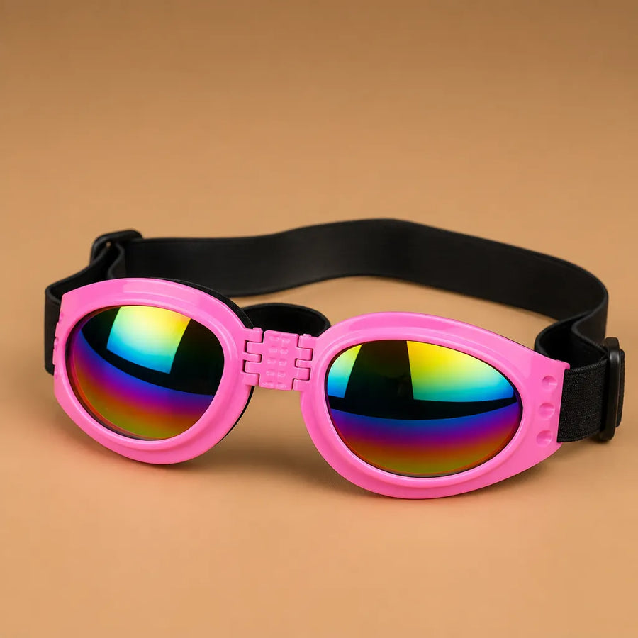 Lunette de soleil pour chien pliable - Double sangle 6 coloris