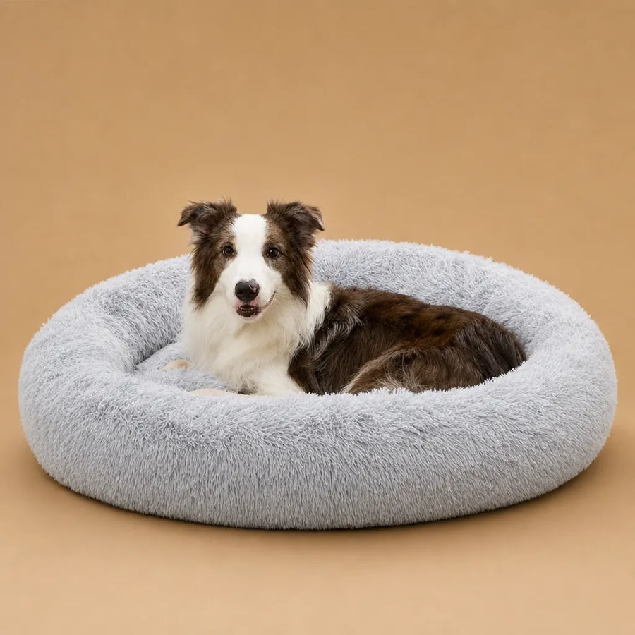 Panier en peluche pour chien rond et ultra-doux - 6 tailles