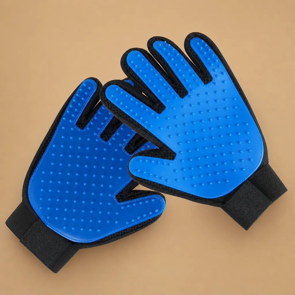 Brosse chien gant en silicone - Massage, bain et déshedding