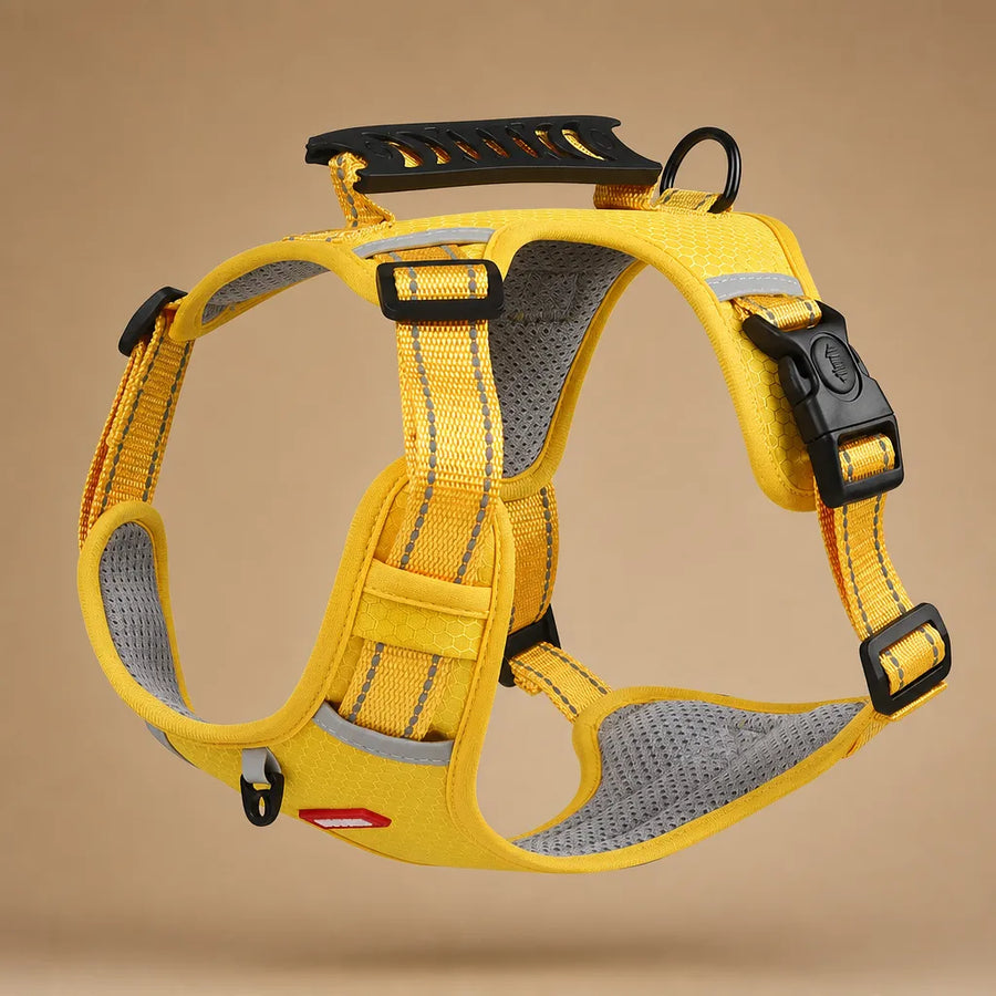 Harnais réglable chien - Anti traction réfléchissant XS au XL