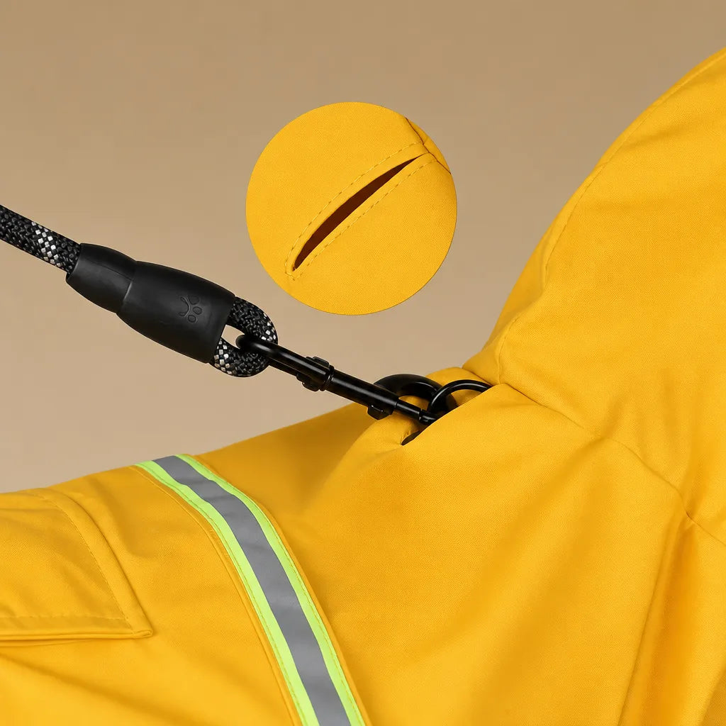 Manteau chien imperméable - capuche réfléchissant