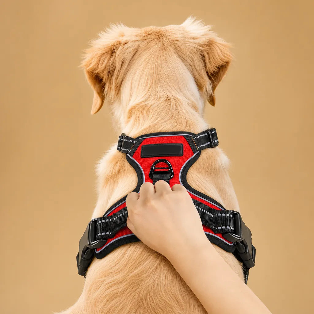 Harnais Chien Anti Traction Clip Frontal - Réfléchissant