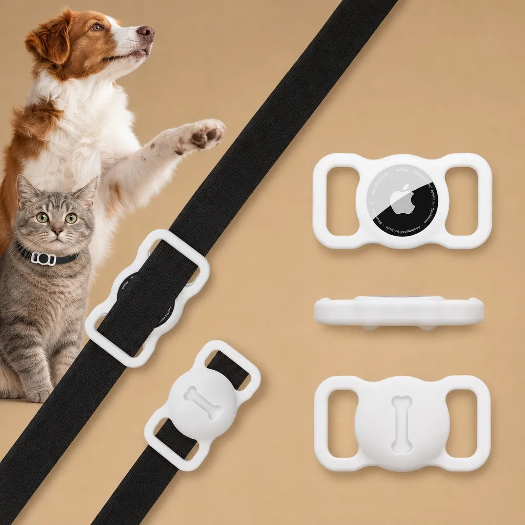 Collier AirTag pour chien - Housse silicone pour tracker