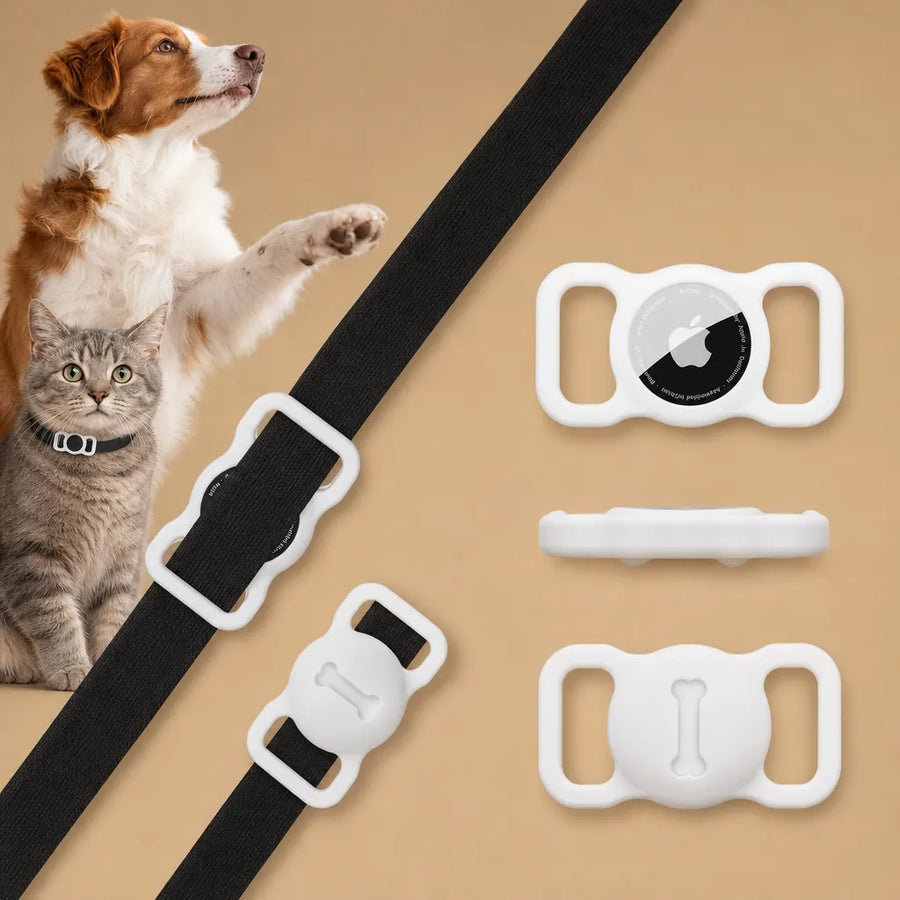 Collier AirTag pour chien - Housse silicone pour tracker