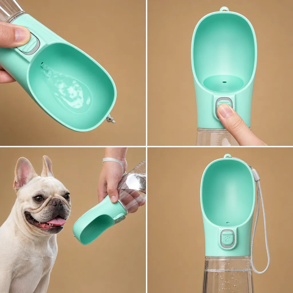 Bouteille d'eau pour chien portable - Gourde de balade