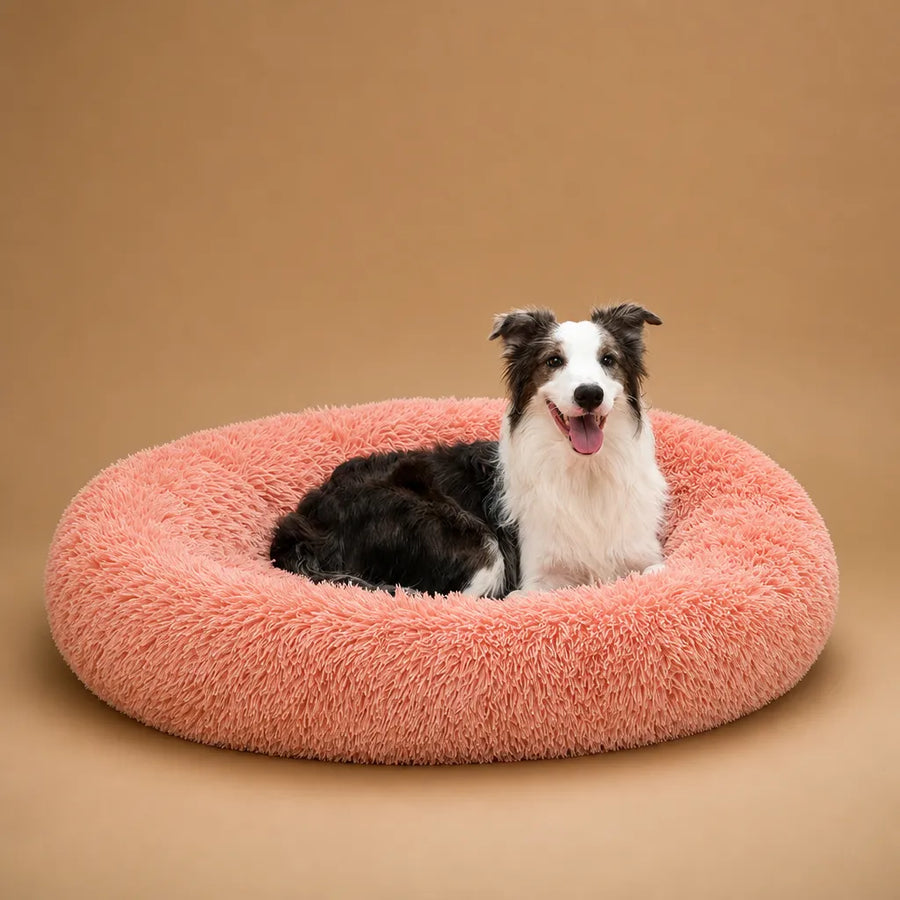 Panier en peluche pour chien rond et ultra-doux - 6 tailles