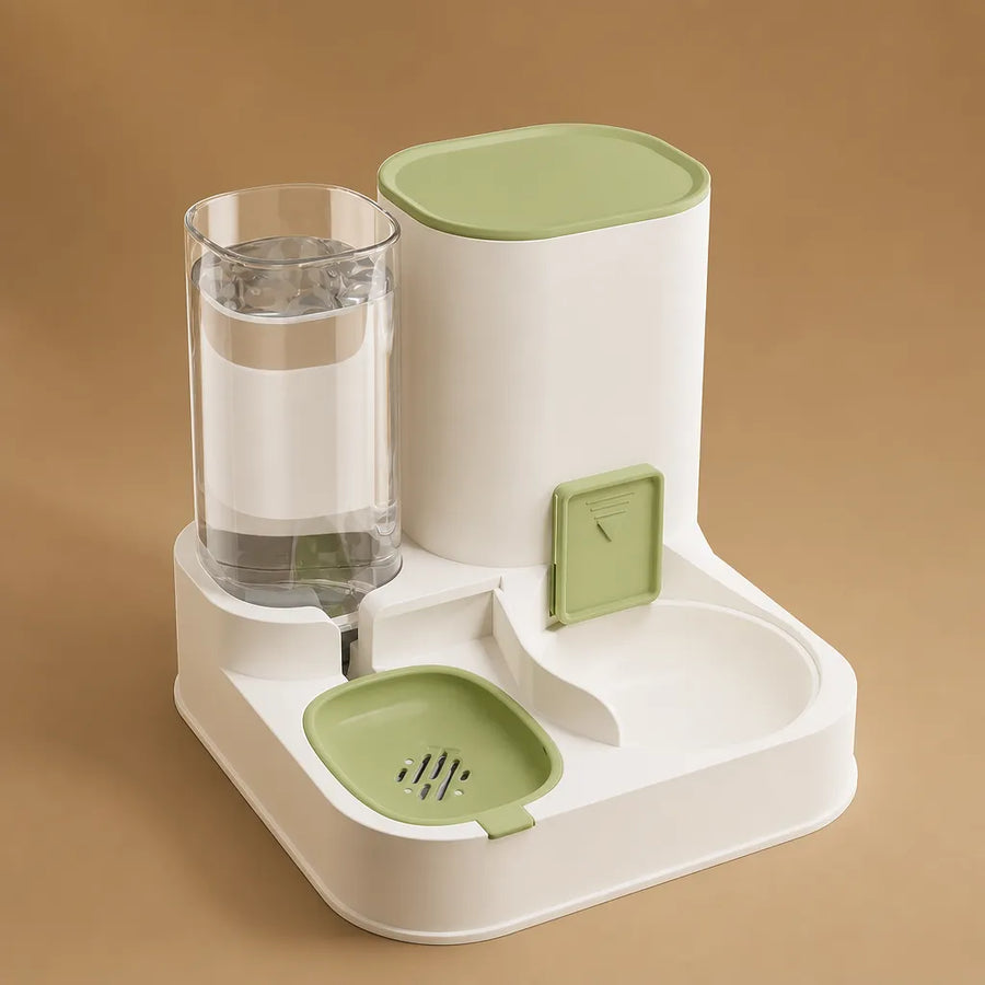 Distributeur de croquettes et eau pour chien 2 en 1 - 2,3 L