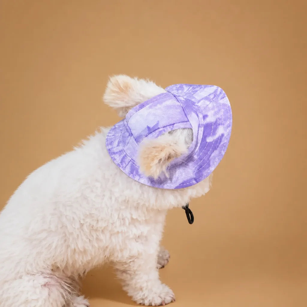 Bob pour chien tie-dye - Coton respirant & Trous oreilles