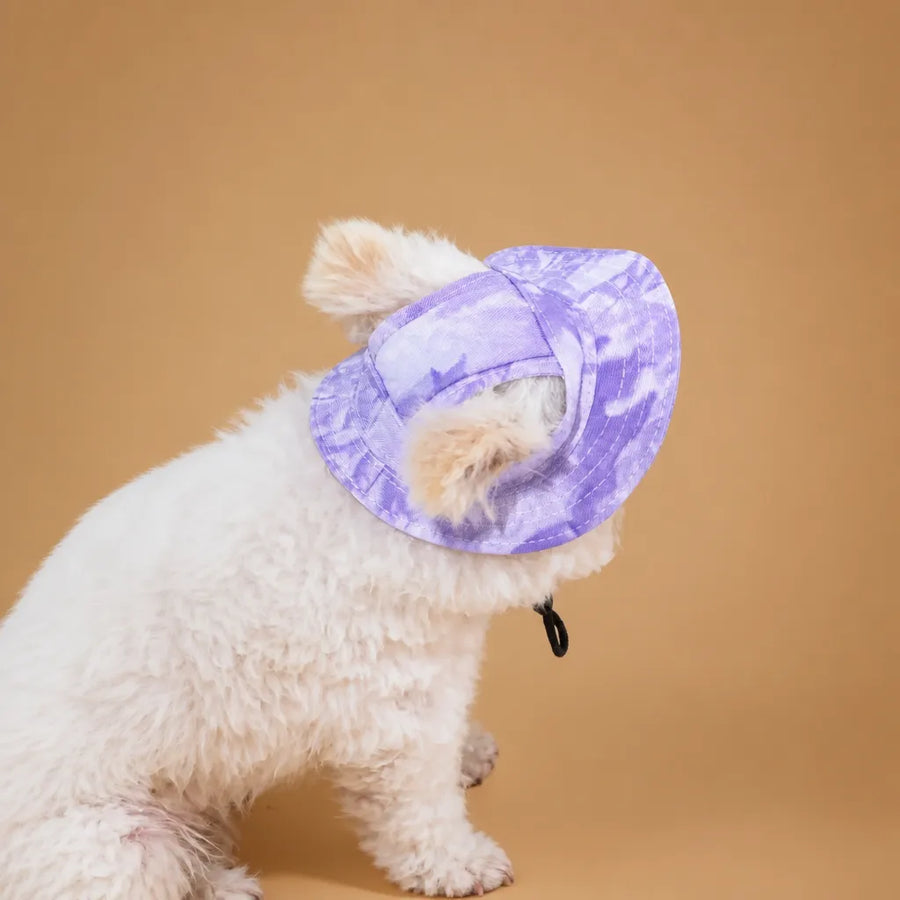 Bob pour chien tie-dye - Coton respirant & Trous oreilles