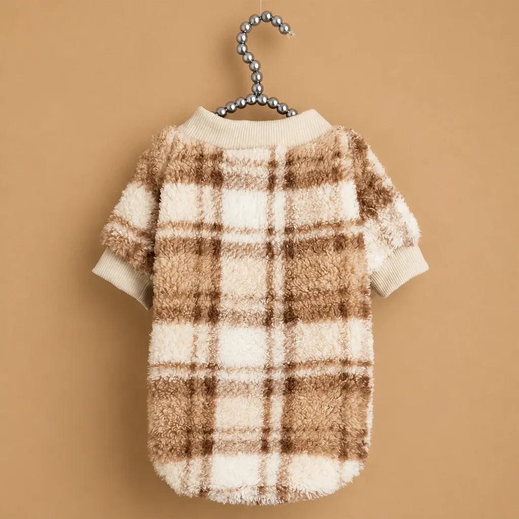 Pull chien hiver ethnique en peluche - XS à XXL