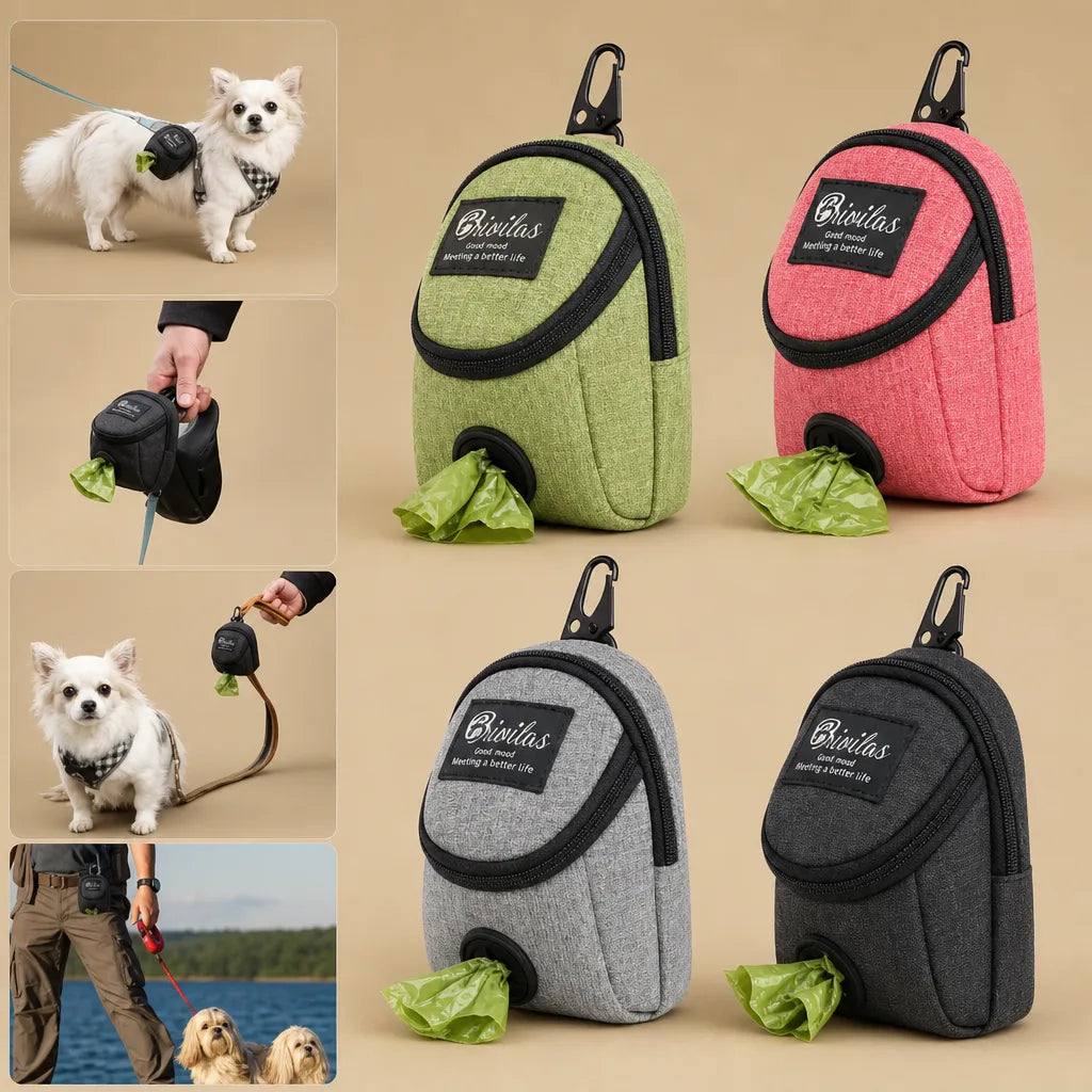 Sac pour friandises chien 2 en 1 - Distributeur sacs inclus