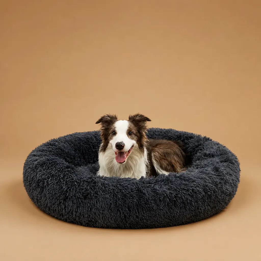 Panier en peluche pour chien rond et ultra-doux - 6 tailles