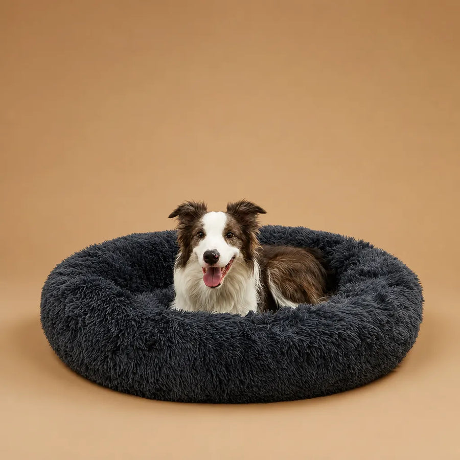 Panier en peluche pour chien rond et ultra-doux - 6 tailles