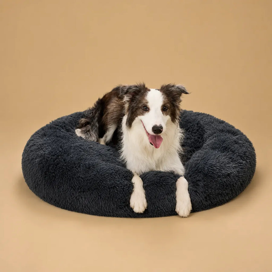 Panier en peluche pour chien rond et ultra-doux - 6 tailles