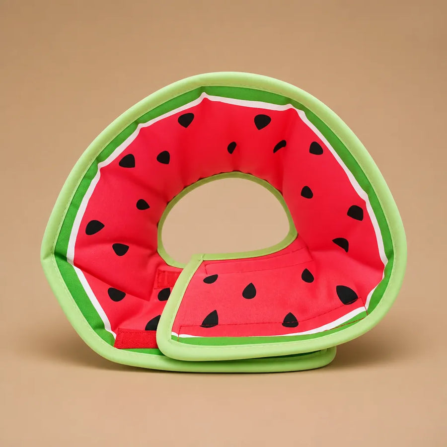 Collerette chien tissu coton - Motifs fruités anti-léchage