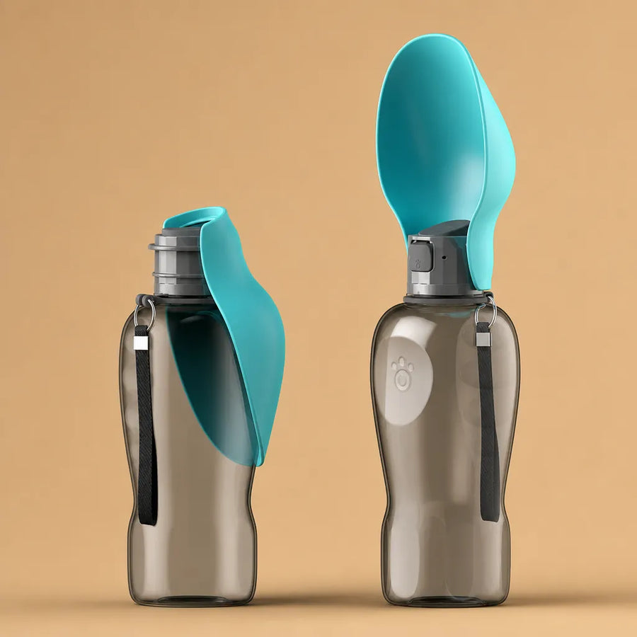 Gourde chien portable 800 ml avec bol intégré - 3 coloris