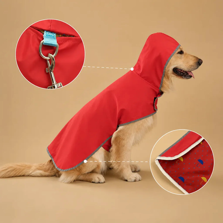 Coupe vent chien imperméable réversible - 9 tailles, capuche