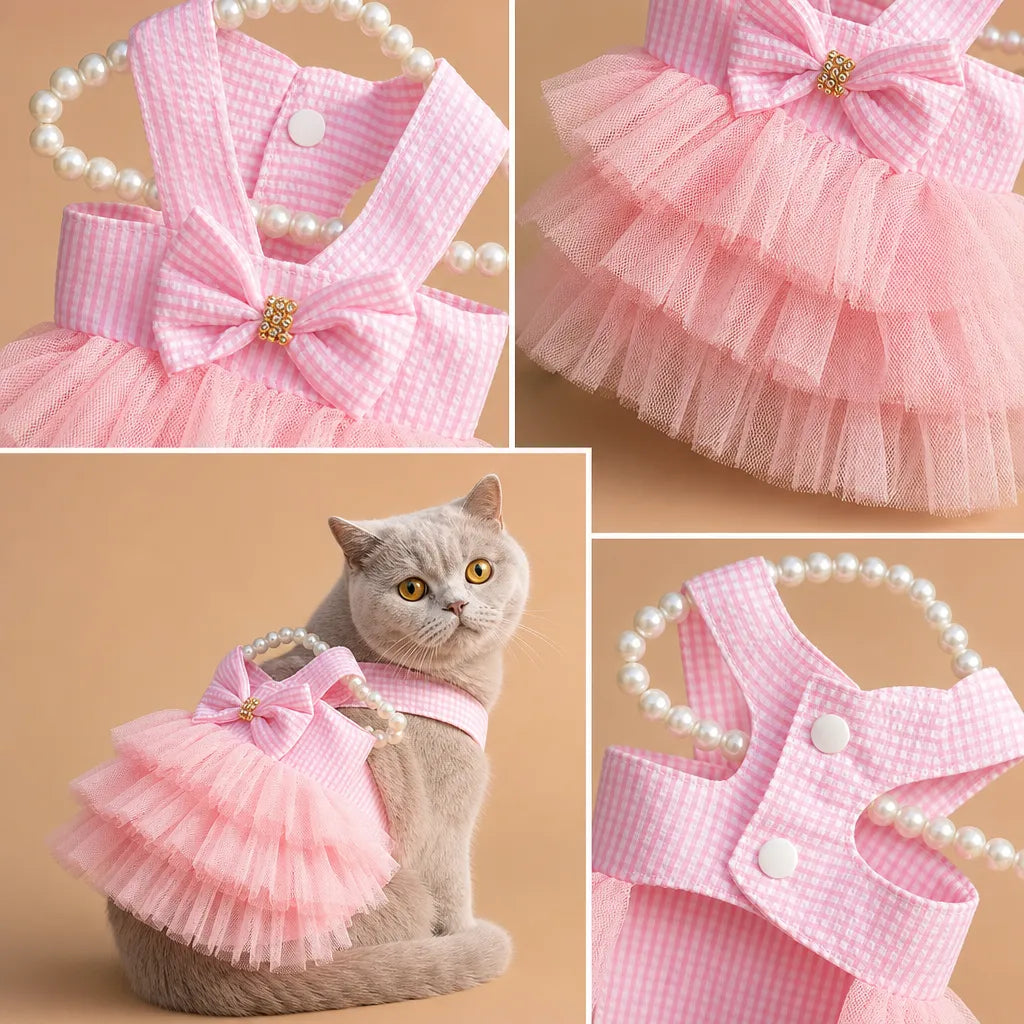 Déguisement chien mariage - Robe tulle élégante pour petite race
