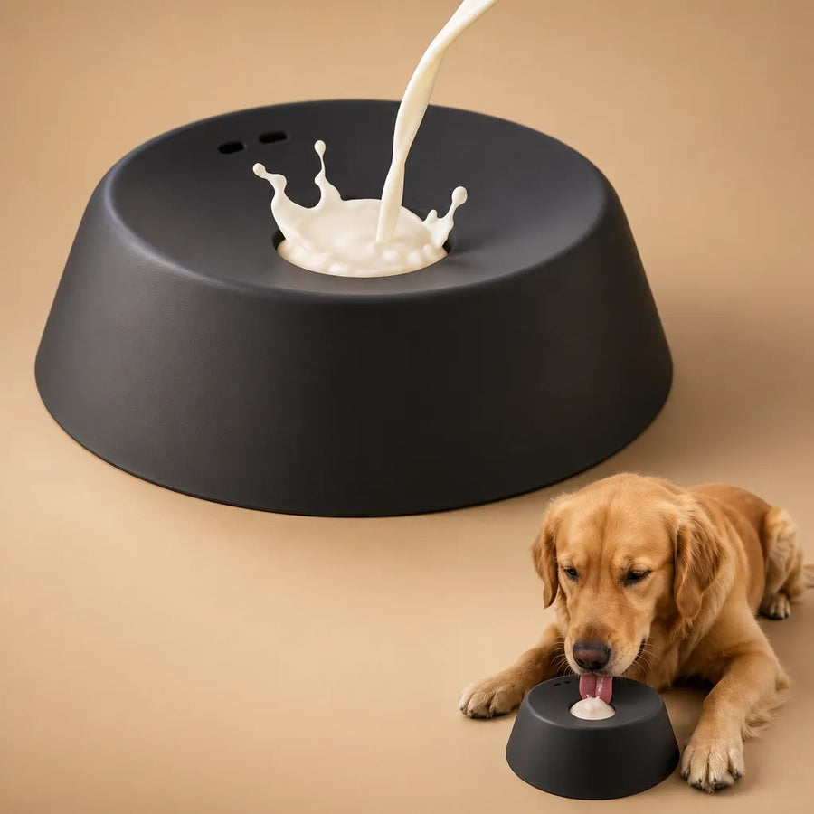 Bol à lécher chien balle rotative - Anti-étouffement lent