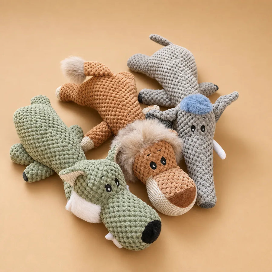 Doudou pour chien sonore - Peluche douce résistante petit chien