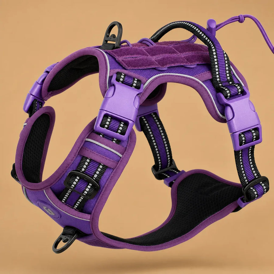 Harnais tactique pour chien - Gilet MOLLE militaire réfléchissant