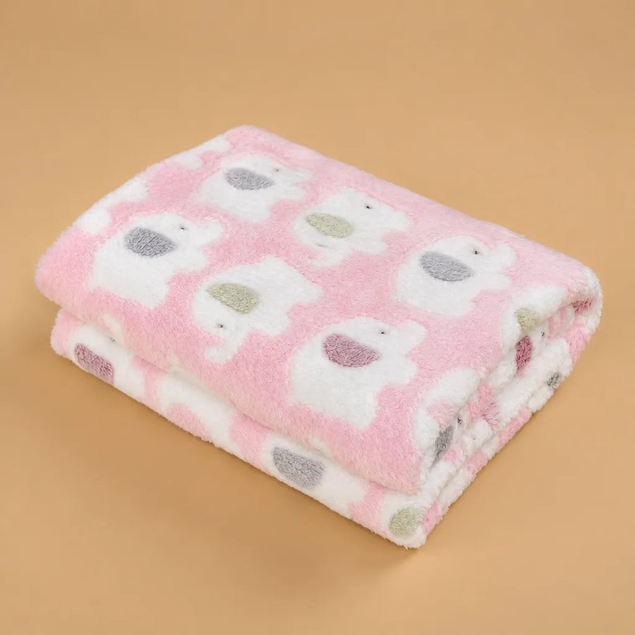 Couverture chien polaire motif éléphant - Douceur & Confort
