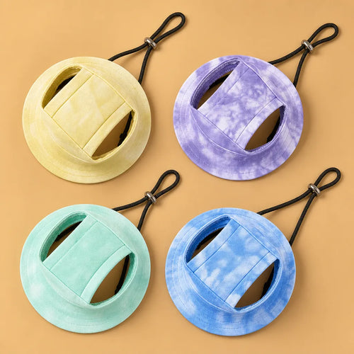 Bob pour chien tie-dye - Coton respirant & Trous oreilles