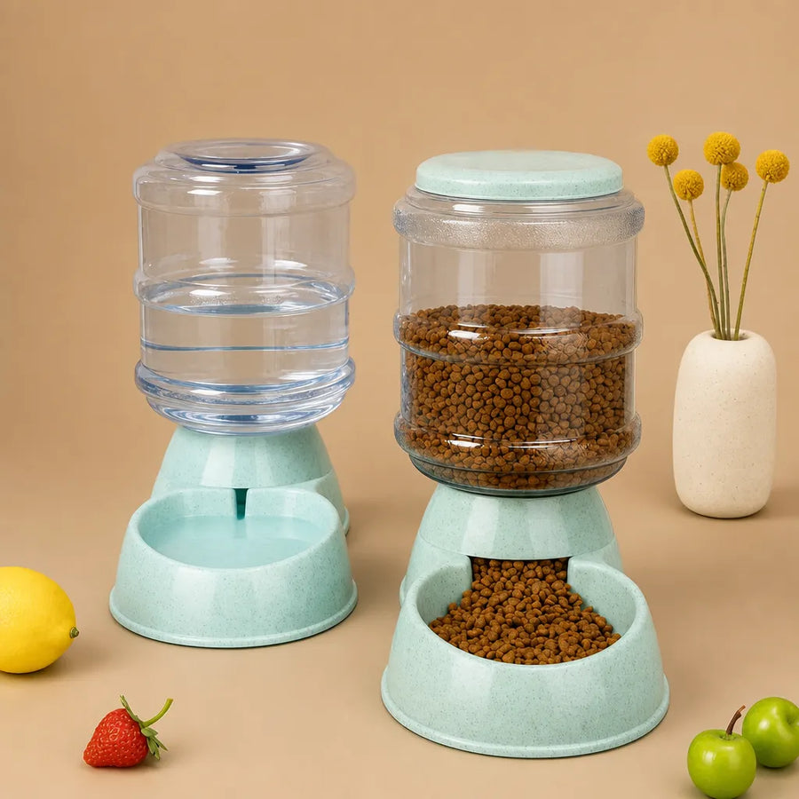 Distributeur croquette et eau chien automatique - 3,8 L