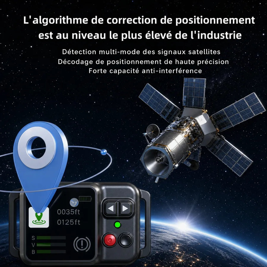 Collier Antifugue GPS Sans Fil - Clôture Intelligente IP67