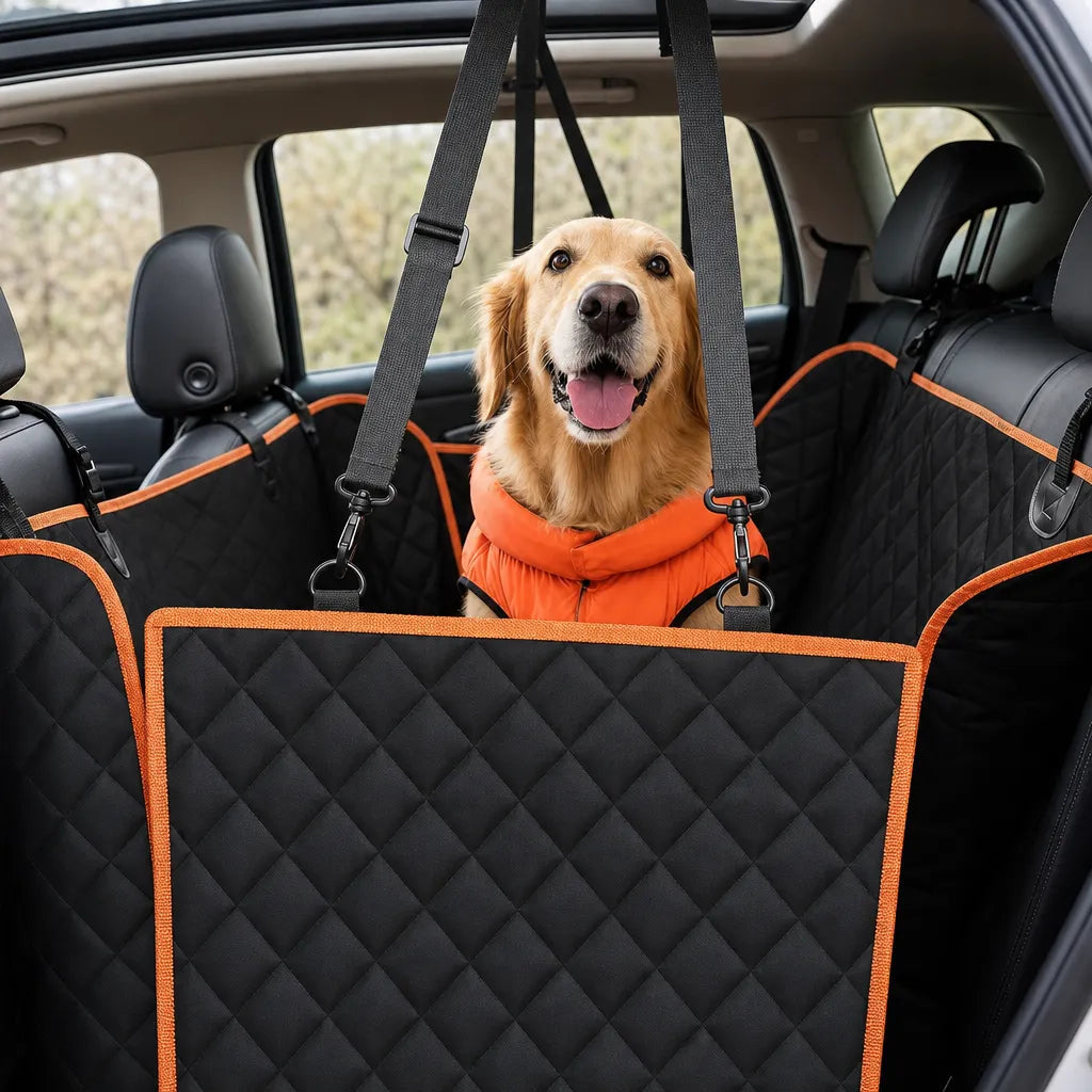 Housse protection voiture chien - Hamac imperméable 4 points