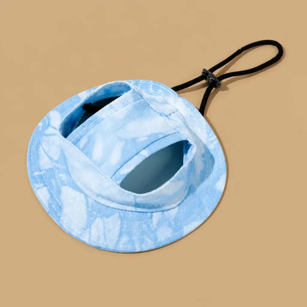 Bob pour chien tie-dye - Coton respirant & Trous oreilles