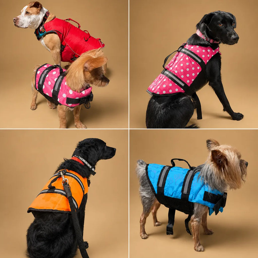 Gilet de sauvetage chiens réglable - XXS à XXL