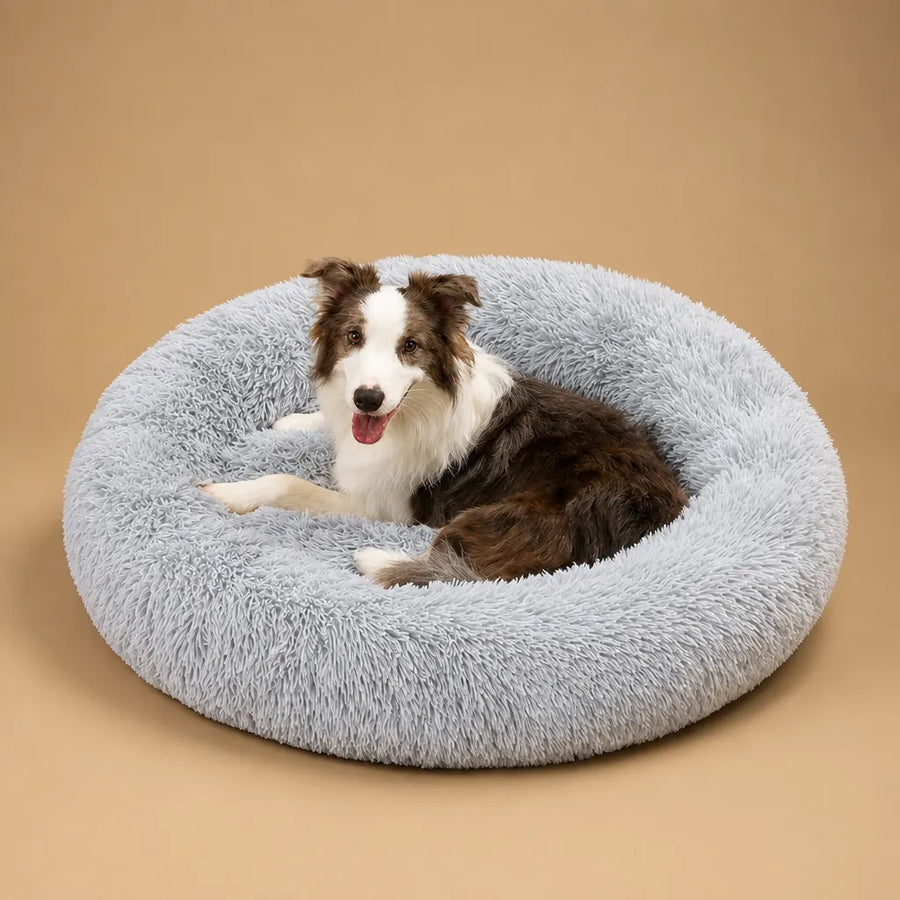 Panier en peluche pour chien rond et ultra-doux - 6 tailles