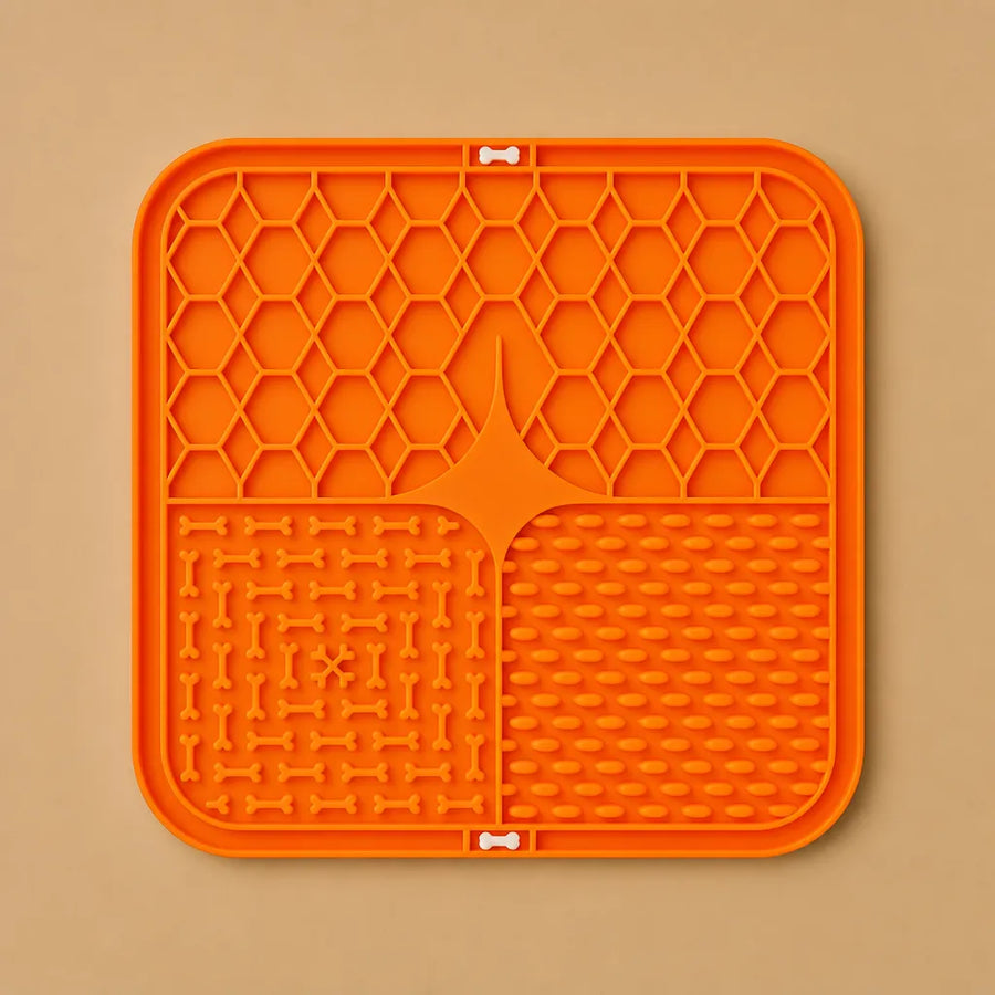 Tapis de léchage pour chien en silicone - Multizone & Ventouses
