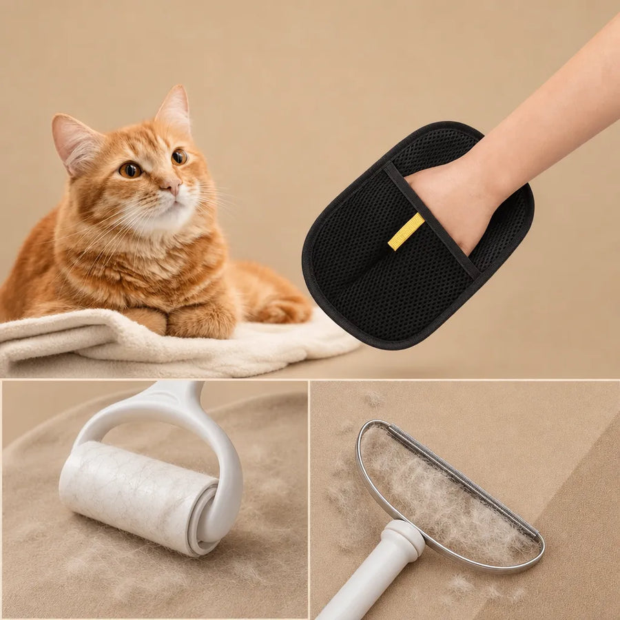 Gant anti-poils électrostatique - Réutilisable, chien et chat