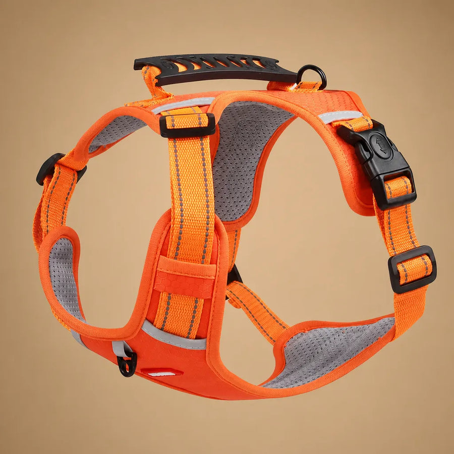 Harnais réglable chien - Anti traction réfléchissant XS au XL