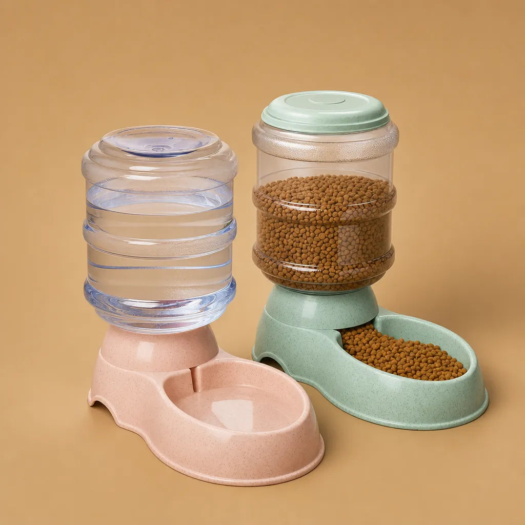 Distributeur croquette et eau chien automatique - 3,8 L