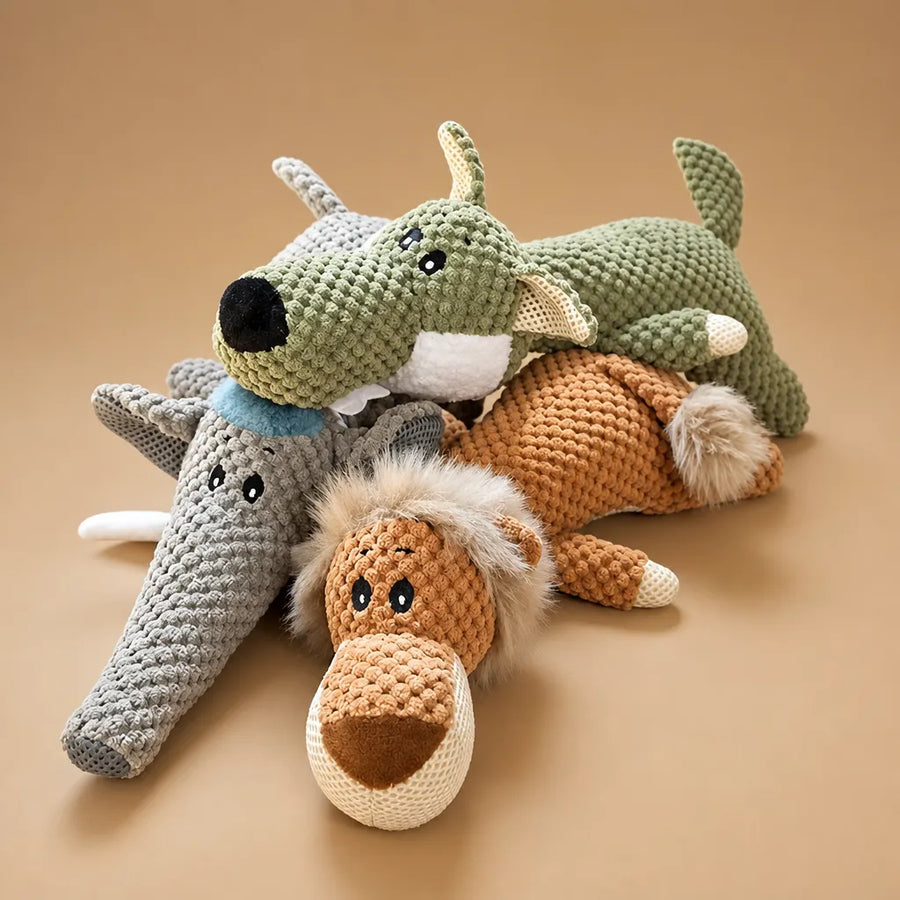 Doudou pour chien sonore - Peluche douce résistante petit chien