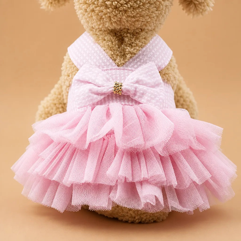 Déguisement chien mariage - Robe tulle élégante pour petite race