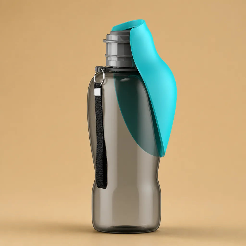 Gourde chien portable 800 ml avec bol intégré - 3 coloris