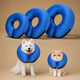 Collerette chien gonflable en peluche - 3 tailles S M L