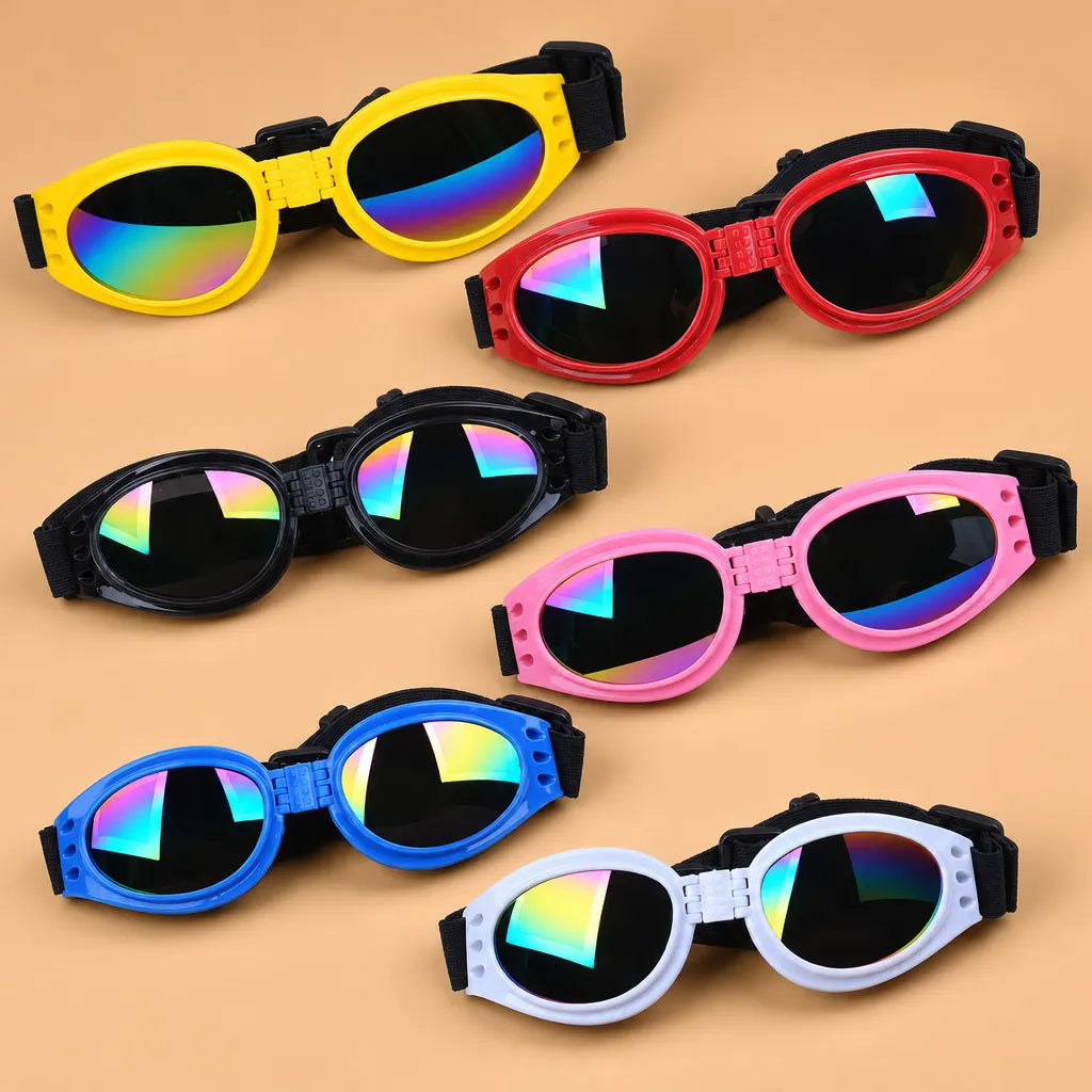Lunette de soleil pour chien pliable - Double sangle 6 coloris