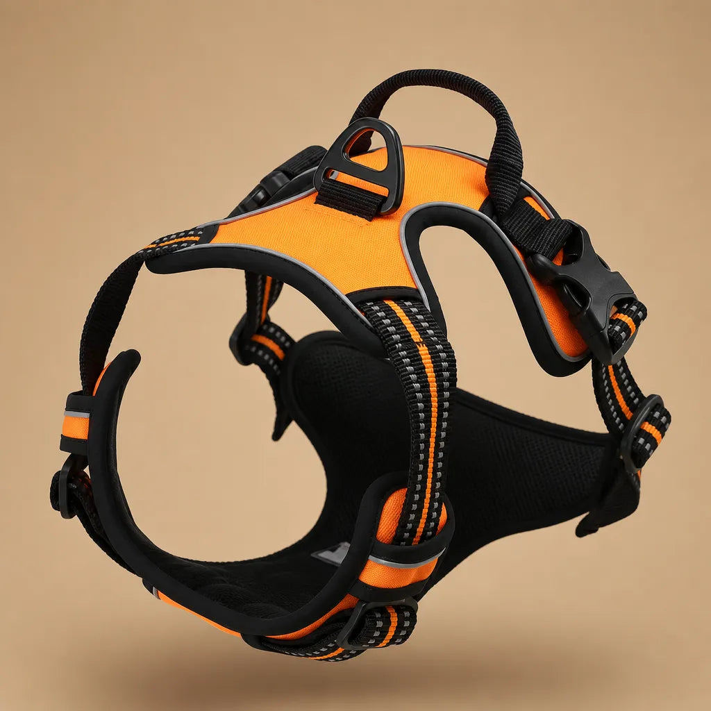 Harnais Chien Anti Traction Clip Frontal - Réfléchissant