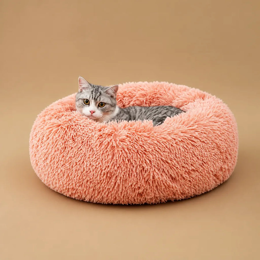 Panier en peluche pour chien rond et ultra-doux - 6 tailles